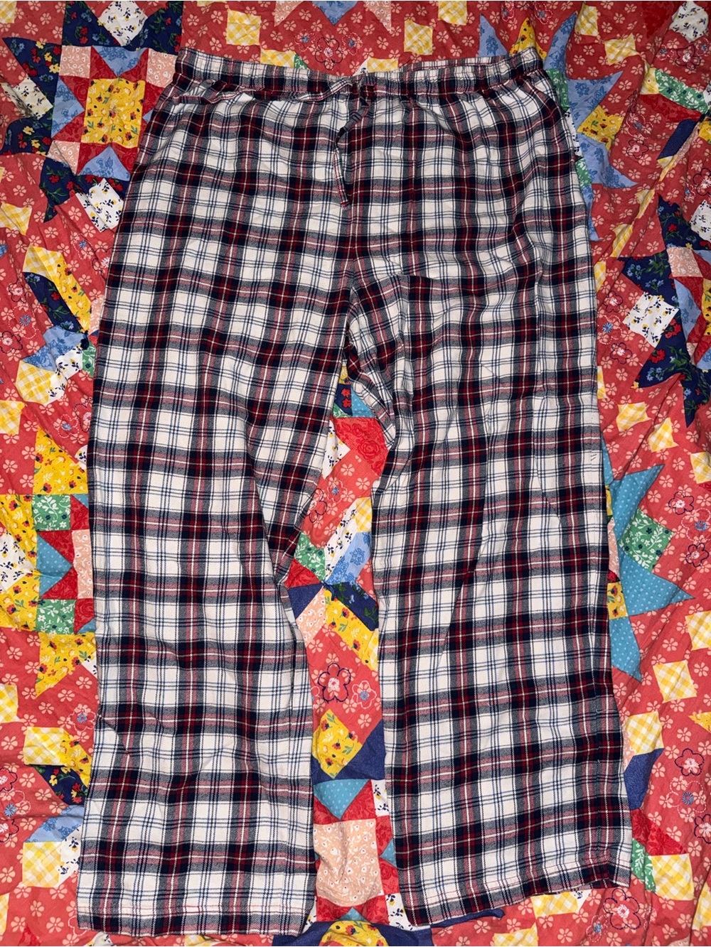 Disney Snow White Grumpy Men’s Plaid Pajama Pants - Red, Navy & White